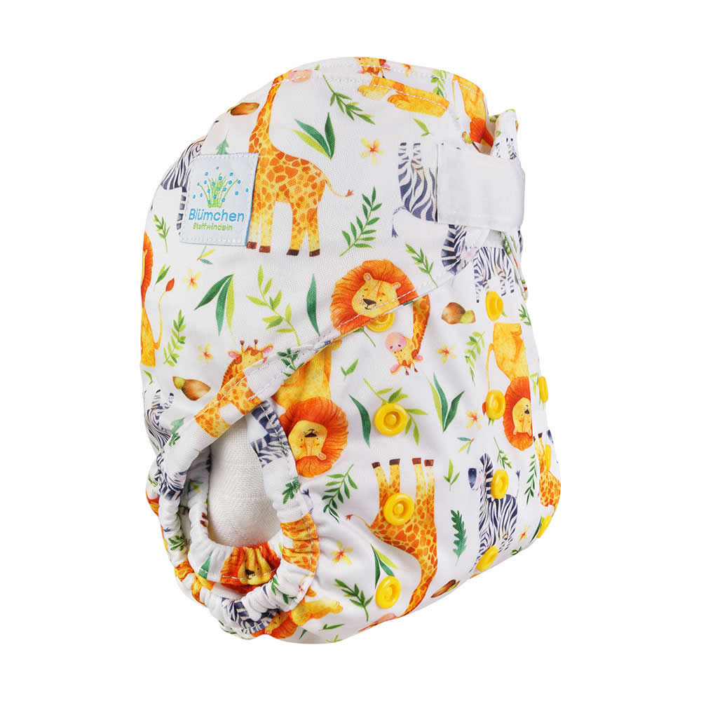 Blümchen 2in1 OneSize Überhose KLETT