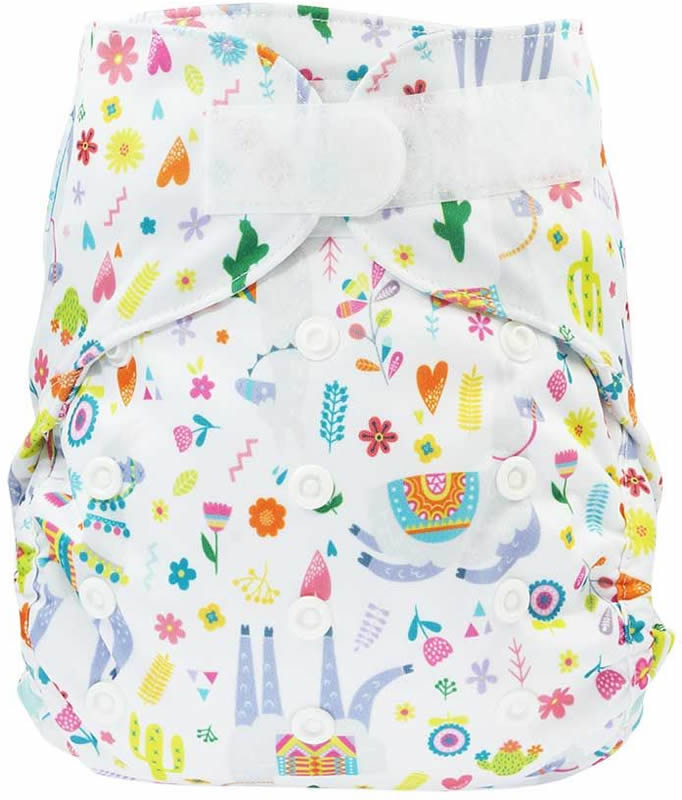 Blümchen Taschenwindel V2 Klett *ohne Einlagen*