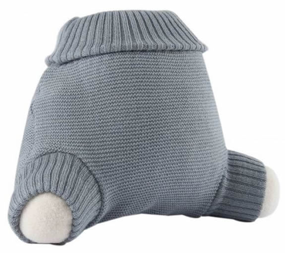 Popolini Wollüberhose gestrickt Grau
