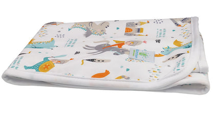 Blümchen Wickelunterlage wasserdicht 48 x 70 cm