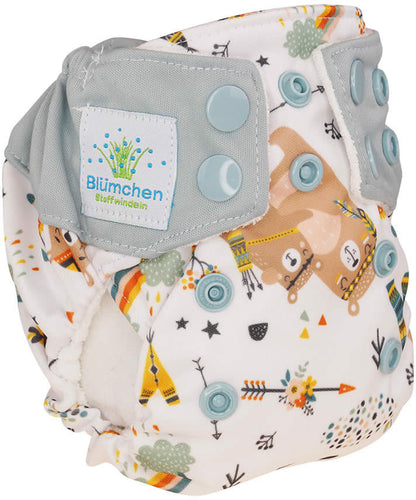 Blümchen Newborn Pocketwindel Bambus SNAP