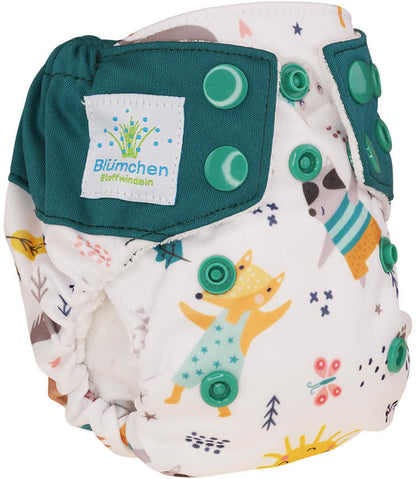 Blümchen Newborn Pocketwindel Bambus SNAP