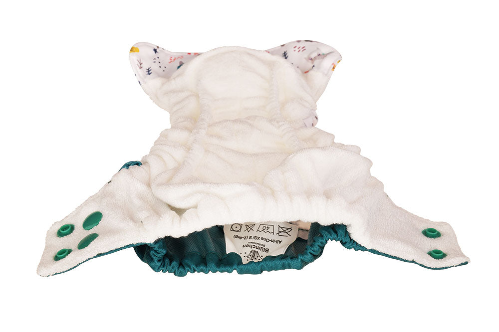 Blümchen Newborn Pocketwindel Bambus SNAP