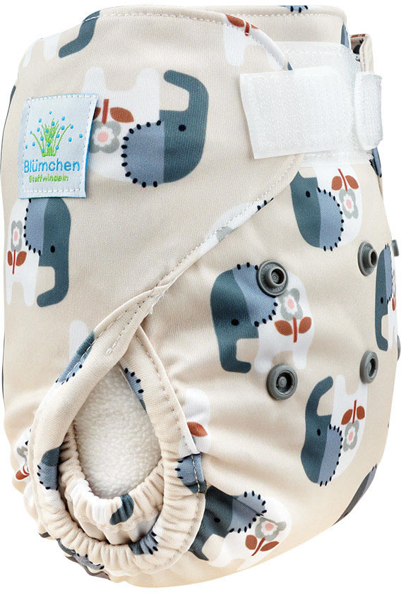 Blümchen Newborn-Überhose mit Laschen NB