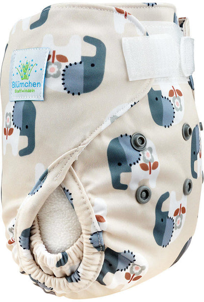 Blümchen Newborn-Überhose mit Laschen NB