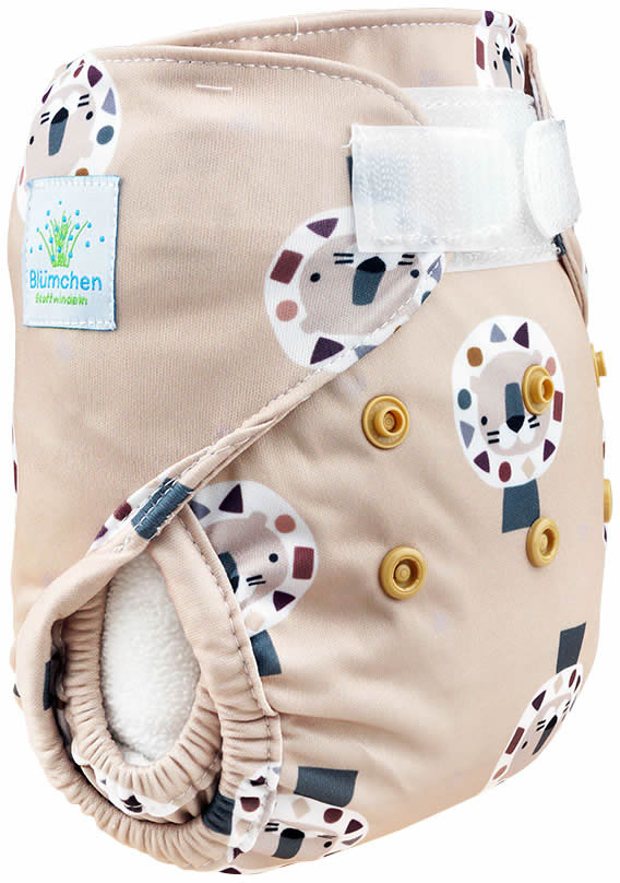 Blümchen Newborn-Überhose mit Laschen NB