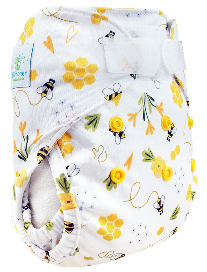 Blümchen Newborn-Überhose mit Laschen NB