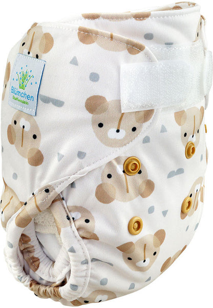 Blümchen Newborn-Überhose mit Laschen NB