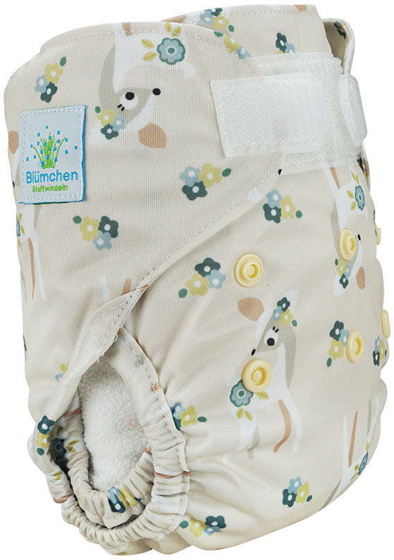 Blümchen Newborn-Überhose mit Laschen NB