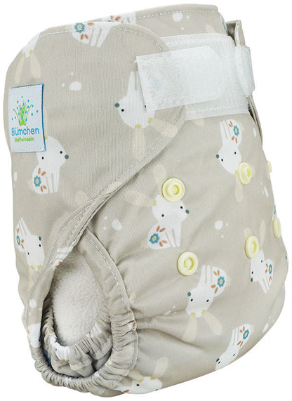 Blümchen Newborn-Überhose mit Laschen NB