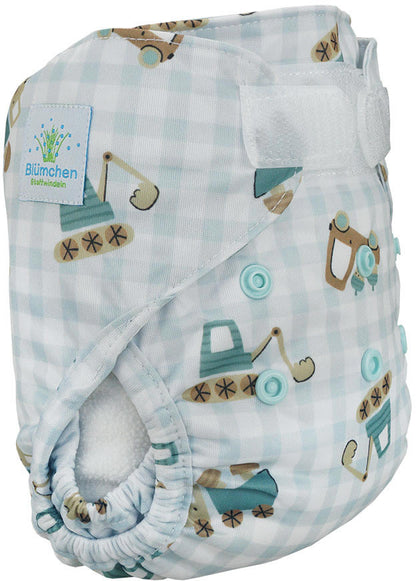 Blümchen Newborn-Überhose mit Laschen NB