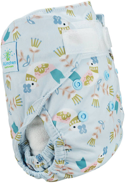 Blümchen Newborn-Überhose mit Laschen NB