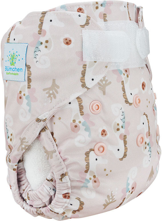 Blümchen Newborn-Überhose mit Laschen NB