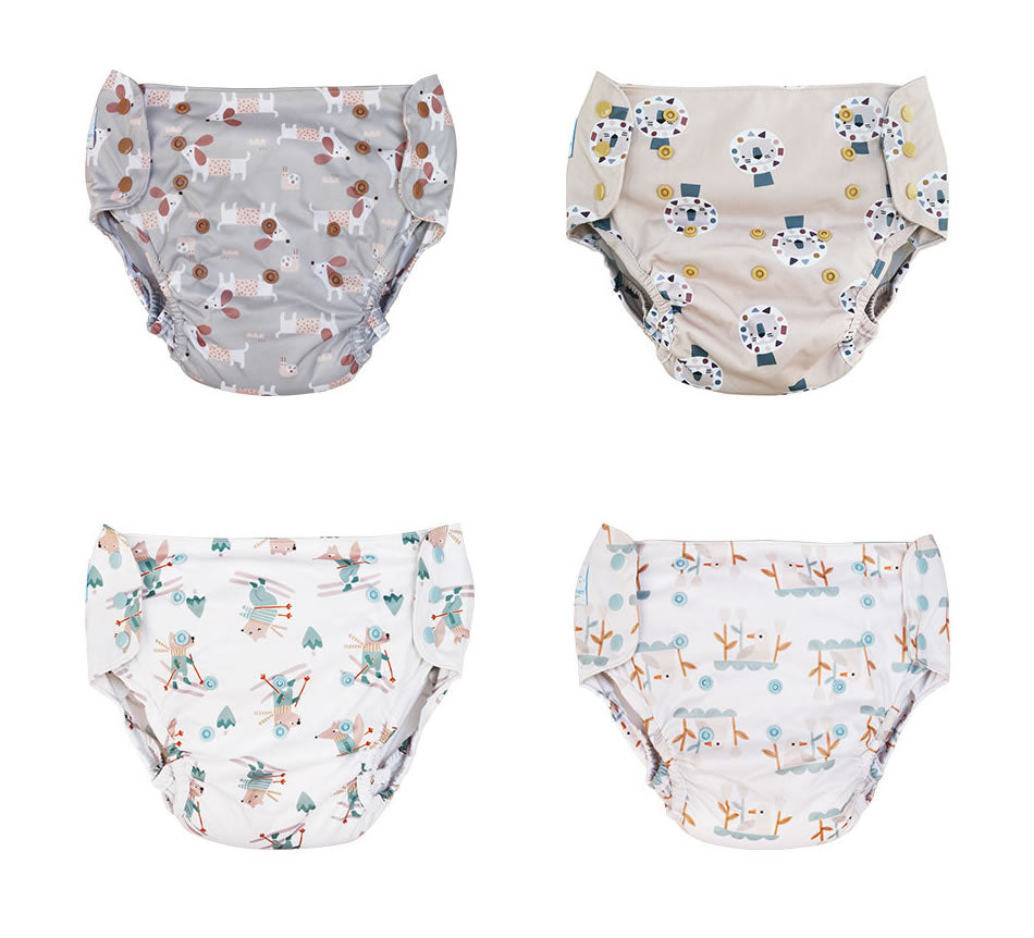 Blümchen Überhosen XL (8-25 kg) SNAP 4er-Set