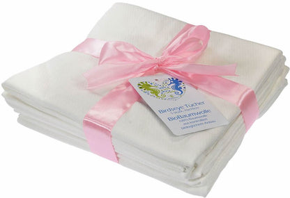 Blümchen Flatfold Birdseye Mulltücher Bio-BW 5er-Set