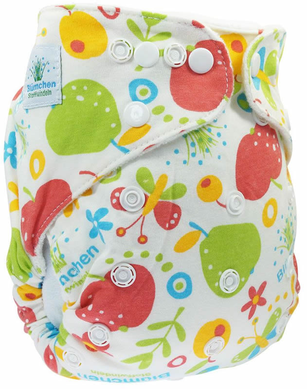 Blümchen Kuschelwindel Onesize BUNT Snap 3er-Set