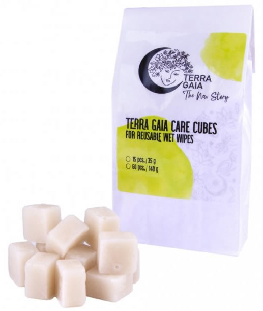 Terra Gaia Care Cubes Pflegewürfel für wiederverwendbare Feuchttücher