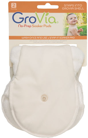 GroVia Saugkern-Pads No-Prep Mikrofaser 2er-Set