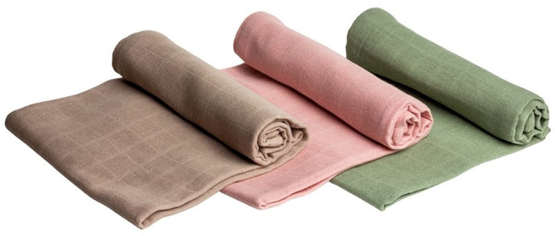 Terra Gaia Mullwindel Muslin Nappy Bio-BW 75x75 cm 3er-Set