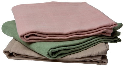 Terra Gaia Mullwindel Muslin Nappy Bio-BW 75x75 cm 3er-Set