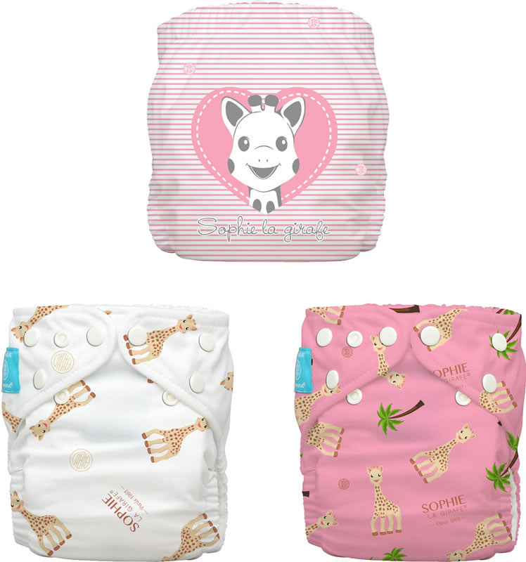 Charlie Banana Onesize Pocket-Windel Sophie la Girafe 3er-Set