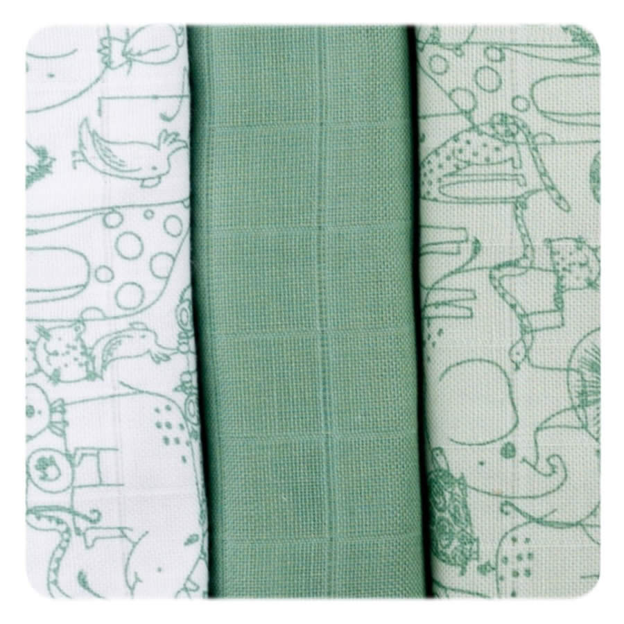 xkko Baumwollwindeln Alte Zeiten Organic 3er-Set