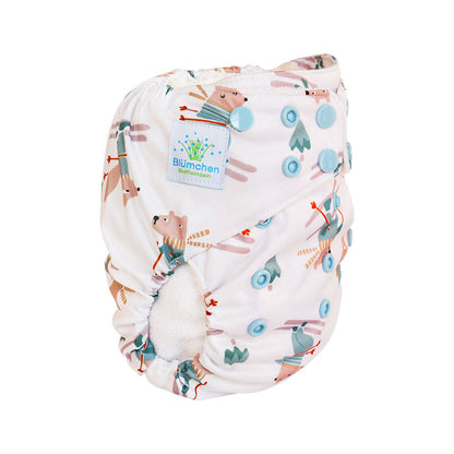 Blümchen Pocketwindel mit Bambusfutter Snap
