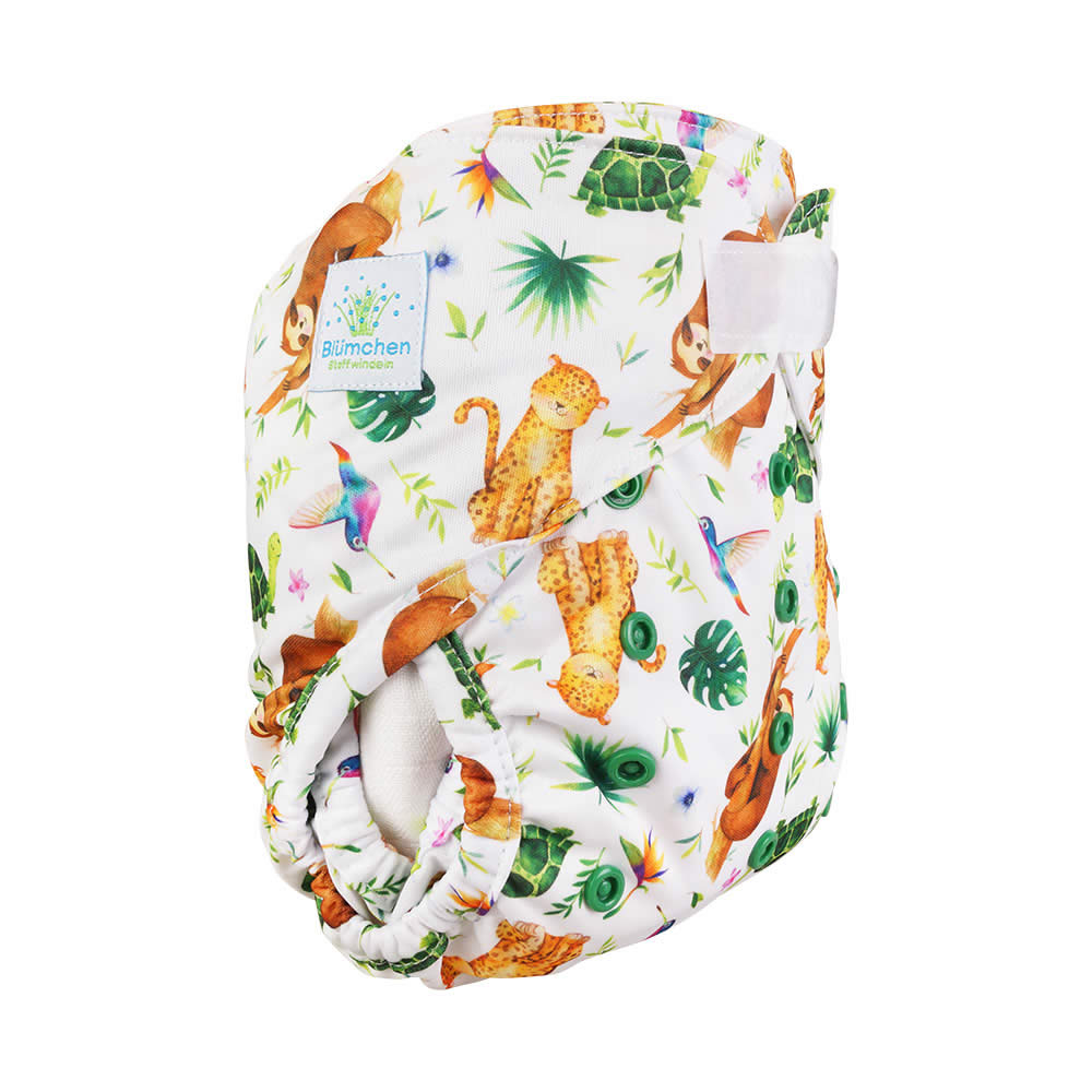 Blümchen 2in1 OneSize Überhose KLETT