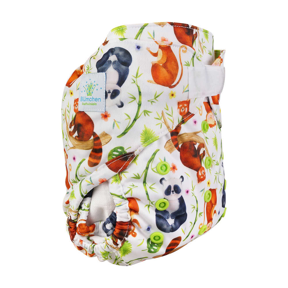 Blümchen 2in1 OneSize Überhose KLETT