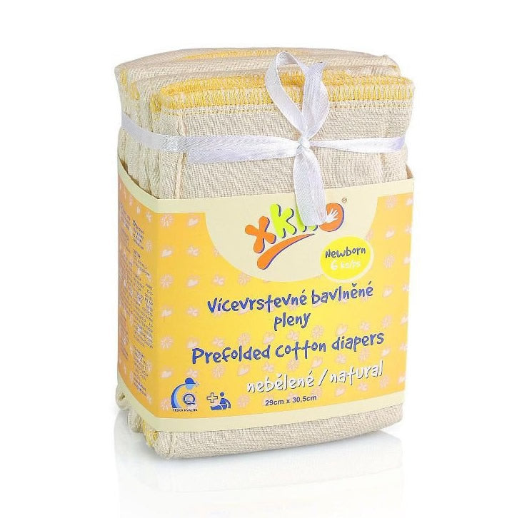 xkko Prefold Faltwindel ungebleicht 6er Set