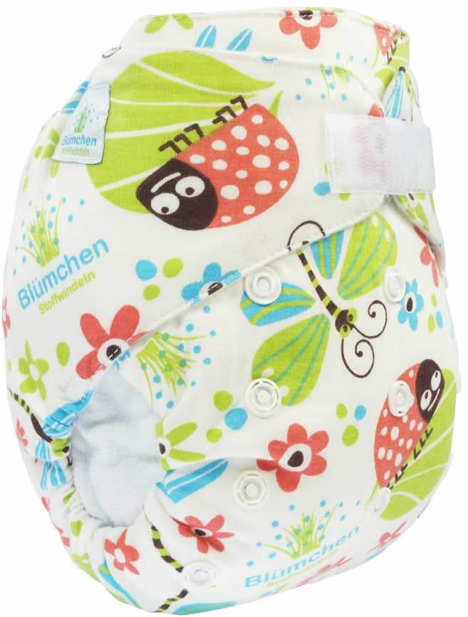 Blümchen Kuschelwindel Onesize BUNT Klett 3er-Set